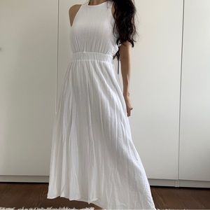 Nasty gal cross back dress white 2